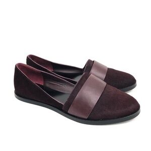 Vince ‘Mason’ Calf Hair flat loafers sz 10 Plum, Burgundy, Bordeaux